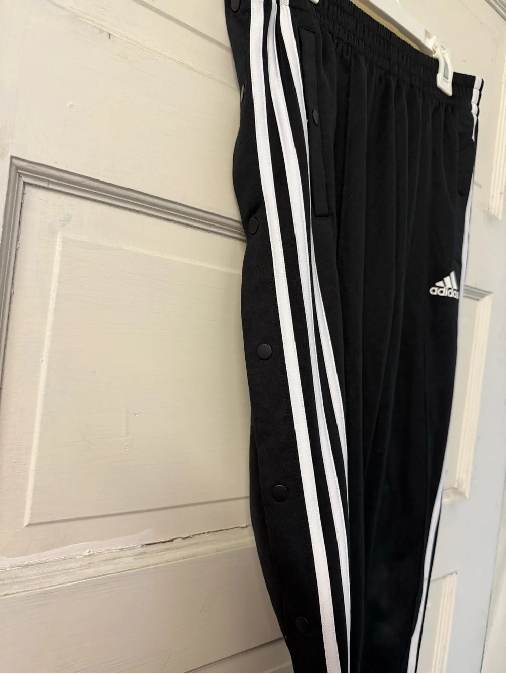 adidas Black Joggers with White Three-Stripes